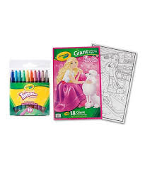 Join in on the fun as kimmi the clown colors in her barbie giant coloring book from crayola! Barbie Giant Coloring Book Twistables Crayon Set Best Price And Reviews Zulily