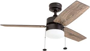 I would like to wire two ceiling fans — the power comes into the box first — i would also like to have two separate switches for lights and fans. Prominence Home 51015 Reston Farmhouse Ceiling Fan 42 Bronze Amazon Com