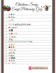 Free christmas song quiz questions and answers on music lyrics songs … Free Printable Christmas Songs Emoji Pictionary Quiz