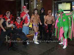 Coolest Wwf Stars Of Past And Present Group Costume Group Costumes Group Halloween Costumes Costumes