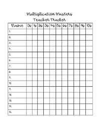 multiplication teacher tracker