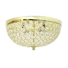 Flush mounts ceiling & wall. Elegant Designs 2 Light Elipse Gold Crystal Flush Mount Ceiling Light Fm1000 Gld The Home Depot