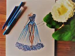 This may be the hardest part of your dressmaking journey, coming up. Fashion Illustration Painting For Beginners Easy Version Ombre Dress Youtube Dress Design Drawing Fashion Illustration Dresses Chiffon Fashion
