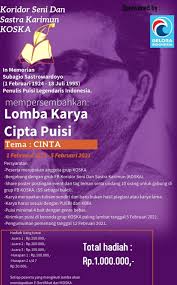 gratis lomba desain, puisi, dan vlog nasional 2021. Yuk Ikutan Koska Gelar Lomba Menulis Puisi Berhadiah Gerbangkepri Com