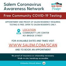 View all testing events near you and locate them on delaware's test map. Salem Coronavirus Awareness Network Free Covid 19 Testing City Of Salem Ma