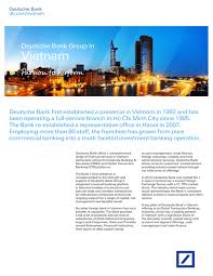 Deutsche bank ag taunusanlage 12 60325 frankfurt am main (for letters and postcards: Vietnam Deutsche Bank