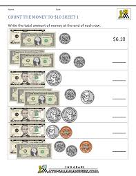 How do you count money. Printable Money Worksheets To 10