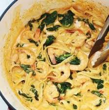 Pates Aux Crevettes Sauce Cremeuse Aux Epinards Recette Pates Crevettes Recettes De Cuisine Cuisine Culinaire