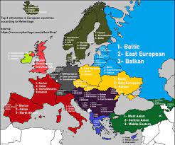 Top 3 Ethnicities In European Countries According To Myheritage Database As Of 2019 European Map European Countries My Heritage