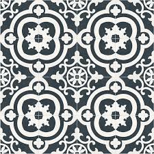 Black And White Ceramic Floor Tile Della Torre Cementina Black And White 8 In X 8 In Glazed Ceramic Encaustic Tile Lowes Com White Ceramic Tiles Tile Patterns Black And White Tiles