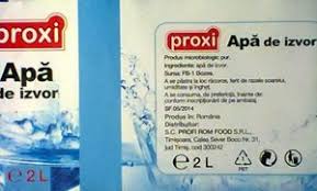 Headquarters strada sever bocu nr. Drink Label Proxi Apa De Masa S C Profi Rom Food S R L Romania Col Ro Water 000031