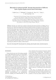 Please complete the form to contact dmg food. Pdf Rheological Chemical And Dsc Thermal Characteristics Of Different Types Of Palm Oil Palm Stearin Based Shortenings