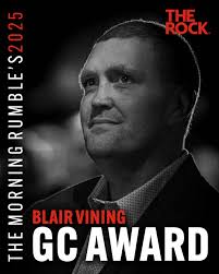 The Blair Vining GC Award is back. A celebration of the quiet legends who  roll up their sleeves and help others without any song and dance. Of  course, in memory of the