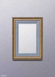 Download Premium Psd Of Vintage Rectangle Gold Picture Frame Mockup Gold Picture Frames Frame Mockups Frame