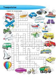Word search puzzles can be. Transportation Crossword Puzzle Esl Worksheet By Alisadedic