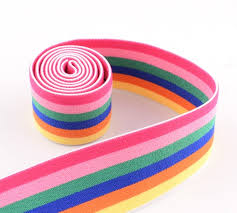 Buy 1 1/2 Inch Colorful Stripe Elastic Webbing Elastic Waist Band Elastic  38mm for Garment Design Rainbow Color Striped Elastic Bands Online in India 