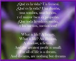 Calderon De La Barca What Is Life From Life Is A Dream Poemas Poetisas Frases