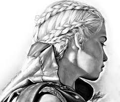 Khaleesi Mother Of Dragons Drawing By Helene Kupp Mother Of Dragons Dragon Drawing Drawings