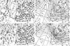 synoptic weather charts from a b 9 february 1999 and c d