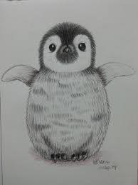 Cartoon Penguin I Saw The Most Small Penguin In Australia Phillip Island They Are Really Pencil Drawings Of Animals Animal Drawings Sketches Animal Drawings