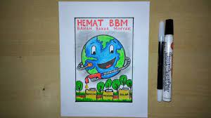 Tutorial Menggambar Poster Hemat Energi Poster Hemat Energi Youtube