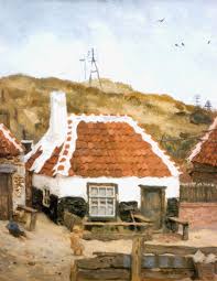Willem Bastiaan Tholen Vissershuisje Achter De Duinen Kunstwerk Schilderij Duin