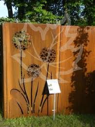 Sichtschutz Element Vista 180 X 100 Cm Mit Motiv Cortenstahl Sichtschutz Sichtschutz Garten
