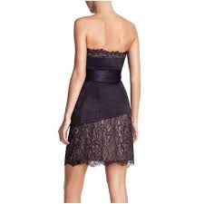 Runway Strapless Lace Bustier Mini Dress Runway Catalog