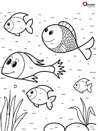 Happy Fish Coloring Page For Kindergarten Collection Of Animal Coloring Pages For Teenage Pr Farm Animal Coloring Pages Fish Coloring Page Lion Coloring Pages