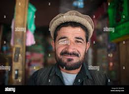 Bazaar shopkeeper in Ishkashim, Badakhshan, Afghanistan Stock Photo
