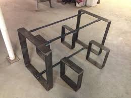 This Is A Listing For Flat Bar Metal Legs 2 Sets Of Bench Legs And Cross Bars To Create The Perfect Frame For With Images Metal Table Frame Metal Table