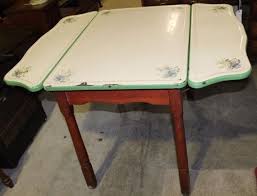 Vintage Drop Leaf Table With Enamel Top By Powersurplustreasure Vintage Drop Leaf Table Vintage Kitchen Table Drop Leaf Table