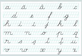 Scrierea De Mana A Alfabetul Roman Math Addition Worksheets Cursive Alphabet Tracing Worksheets