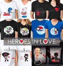 Boldloft Superhero Couples Shirts Couple Shirts Matching Couple Shirts Spiderman Shirt
