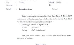 Hanya boleh diajukan apabila seluruh desa di kab/kota ybs sudah memiliki. Contoh Surat Undangan Sosialisasi Desa Sample Surat Undangan Cute766