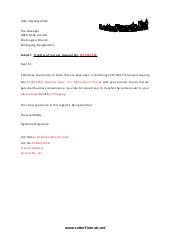 If you're sending a business change of address letter to a bank or other types of financial institutions, include your account number too. Template Transfer Or Change Of Ownership No Objection Letter Mo