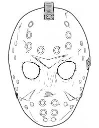 Jason Coloring Pages Friday The 13th Jason Drawing Jason Friday Jason Mask