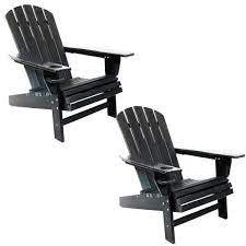 Kyevessiqueirasilva top 10 best plastic. Sunnydaze Decor All Weather Hdpe Black Plastic Adirondack Chair With Drink Holder Set Of 2 Ieo 5549 2pk The Home Depot
