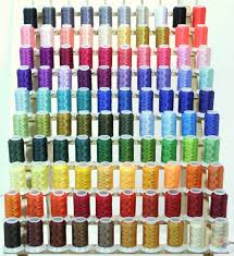 Set Of 100 Colors Of Polyester Thread For Brother Embroidery Machines