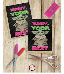 Even the internet had adorable baby yoda cookies trending! Baby Yoda Valentine Cards Mandy S Party Printables