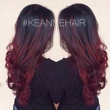 Black And Red Balayage 