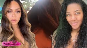 A twinkle in our octagonal eyes and say: Ms Tina Shows Off Beyonce S Long Natural Hair Kenya Moore Jumps In Shows Her Real Hair Too Youtube
