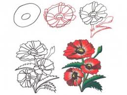 Kad untuk ibu, valentine atau hanya. Lukiskan Bunga Dalam Langkah Pensel Dengan Langkah 314167 Info