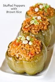 Stuffed Peppers With Brown Rice Roti N Rice