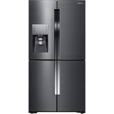 Samsung 22 5 Cu Ft French Door Refrigerator In Fingerprint Resistant Black Stainless Fingerp In 2020 French Door Refrigerator Samsung French Door Double Door Fridge