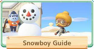 Learn How To Make Build Perfect Snowman Snowboy In Animal Crossing New Horizons Switch Acnh Guide Includes Rewards Animal Crossing Snow Animals Snowman