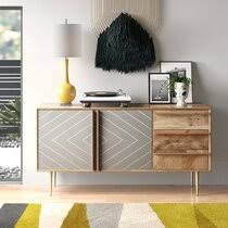 Choose furniture based on the material, from hardwood to metal, find the right cabinet for you. Modern Grey Sideboards Buffets Allmodern