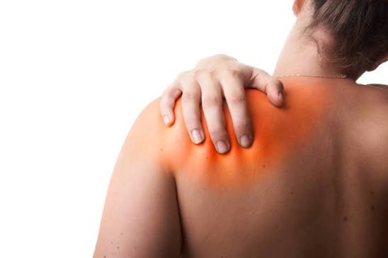 Person experiencing shoulder stiffness