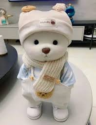 Clothes For 30cm Plush Toys Kawaii Plush Bear Doll Clothing Soft Bear White  Brown Comfortable Cute Teddy Bear Kids Gift