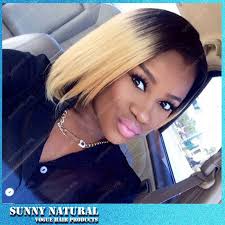 Black And Blonde Ombre Bob Find More Synthetic Wigs Information About 2 Tone Ombre Black Blonde Hair Short Bob Dark Roots Glueless No Short Hair Styles Short Hair Styles Easy Hair Styles